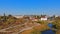 Lake from the altitude in the city Uzhgorod