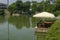 Lake Ariana with cosy nook for summer relaxation with friend, park Borisova gradina