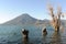 Lake Atitlan with vulcano San Pedro