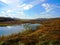 Lake atop a mountain plateau