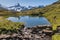 Lake Bachalpsee above Grindelwald valley in Bernese Alps, Switzerland