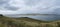 Lake Baikal in the early morning, foggy haze over the water. Gloomy harsh landscape