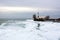 Lake Balaton at Badacsony in wintertime, Hungary