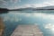 Lake Banyoles with wooden pier