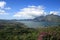 Lake Batur in the crater of the volcano, Indonesia