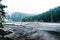 Lake in the Bavarian forest in the winter