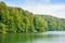 lake among beech forest of vihorlat mountains.