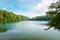 lake among beech forest of vihorlat mountains.