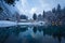 Lake Blausee at winter, Switzerland