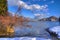 Lake Bled, The Church of the Assumption of the Virgin Mary, Bled Island, Bled castle, Slovenia - winter picture