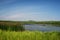 Lake with blue sky