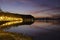 The lake of Bracciano after sunset