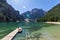 Lake Braies in the summer in Italy