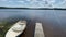 Lake bredsjoen in the swedish nature reserve hoekensas near habo