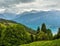 Lake Brienz summer top view Switzerland