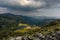 Lake Bucura in the Retezat mountains panoramic view