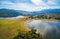 Lake Buffalo aerial panorama. Victoria, Australia.