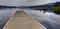 Lake Cachuma boat dock showing the full water in Southern California