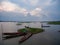 Lake with canoe in Khao yai national park tropical rain forest