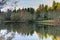 Lake Castineiras, artificial pond located on the Monte Cotorredondo in Spain