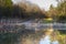 Lake Castineiras, artificial pond located on the Monte Cotorredondo in Spain