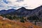 Lake Catherine panorama views from hiking trail to Sunset Peak on the Great Western Trail by Brighton Resort. Rocky Mountains, Was