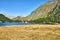 Lake Cavloc in Engadin region, Graubunden, Switzerland