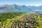 Lake Como IT, Aerial view of the upper Lario in the area of Piona