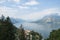 Lake Como, panoramic view of the lake on a summer day, Italy