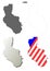 Lake County, California outline map set
