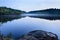 Lake Covered With Morning Mist, Scandinavia.