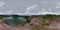 Lake crater at Taal volcano. VR 360, Philippines.