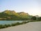 Lake Cuber reservoir in the Serra de Tramuntana, Majorca, Spain