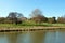 The lake at Cusworth Hall 2, in April 2020.