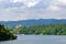 Lake Czorsztyn and the ruins of Czorsztyn Castle, Poland