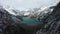 The lake and dam of Place Moulin in the Alps