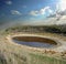 Lake in the desert steppe