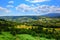 Lake District countryside view to Hawkshead village England uk