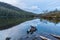 Lake Dobson surrounded by native vegetation. Mount Field National Park, Tasmania