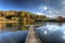 Lake and Dock in Blue-Ridge Mountain