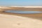 Lake, Dunes with wind marks and vegetation