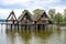 Lake dwellings at Lake Constance. Open-air archaeological museum presenting archaeological finds and replicas of pile-dwelling