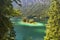 Lake Eibsee Island Near Garmisch, Germany