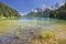 Lake Eibsee nearby city Garmisch