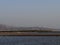 Lake in Eilat ornithological park in early night,  selective focus, copy space