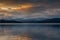 Lake Eildon moody sunrise, scenery and mountains