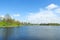 Lake Ekete in spring, Lithuania