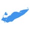 Lake Erie vector map icon. Great lake Erie shape usa map