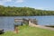 Lake fishing dock at Andrew Jackson State Par