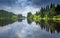 Lake in a forest,Sumava